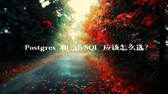 Postgres 和 MySQL 应该怎么选？