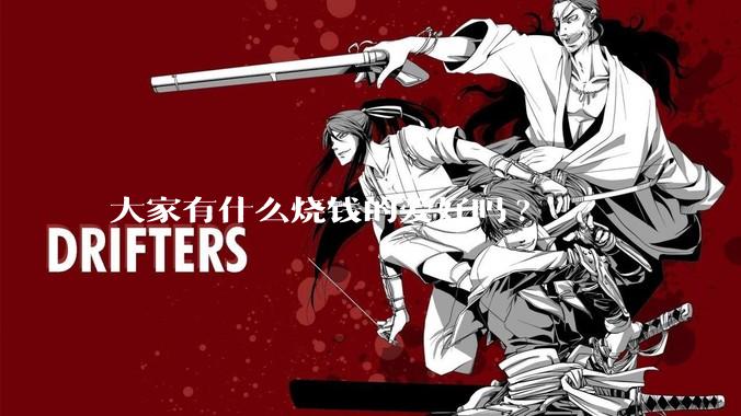 大家有什么烧钱的爱好吗?