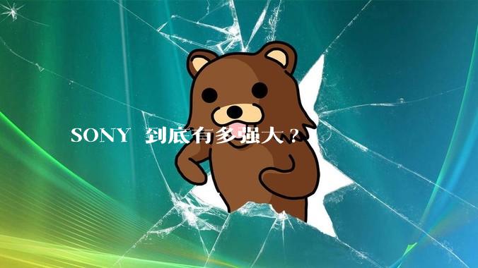 SONY 到底有多强大?