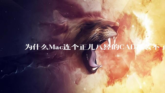 为什么Mac连个正儿八经的CAD都装不了还敢打着生产力的旗号？